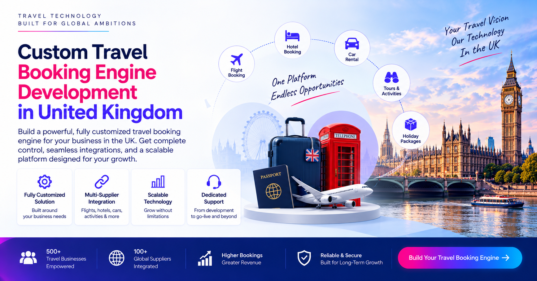 Custom Travel Booking Engine Development in United Kingdom